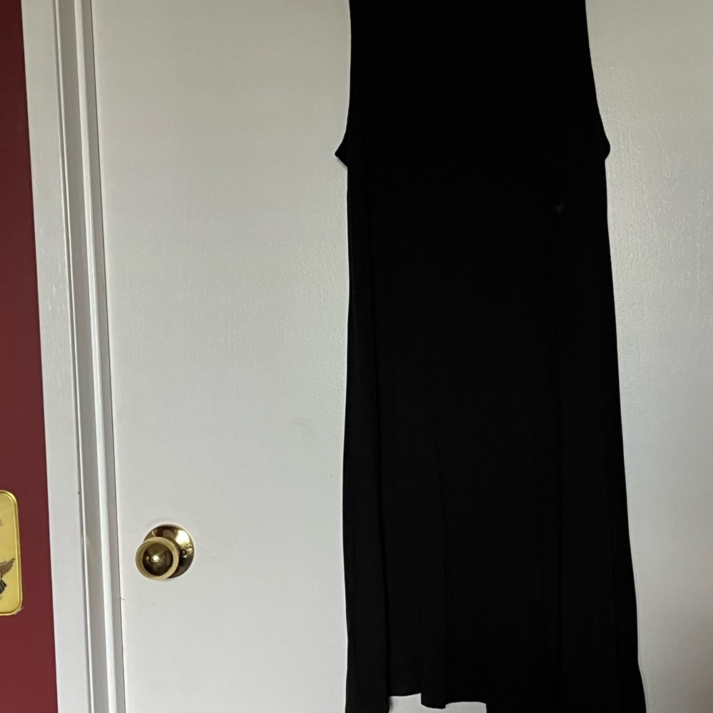 Old Navy Black Sleeveless Soft Jersey A-Line Asymmetrical Dress